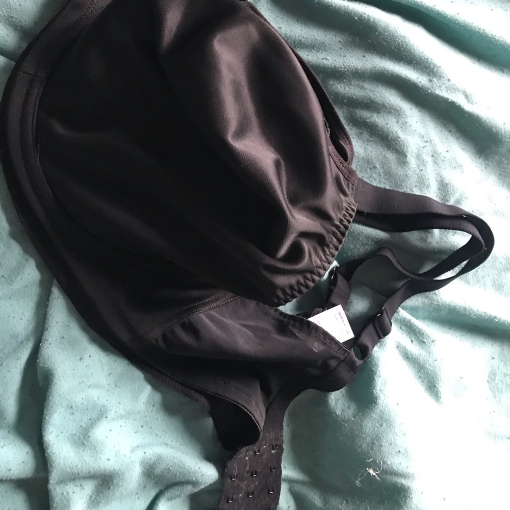 ELOMI black underwire nursing bra.